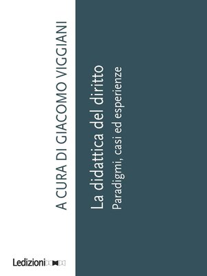 cover image of La didattica del diritto